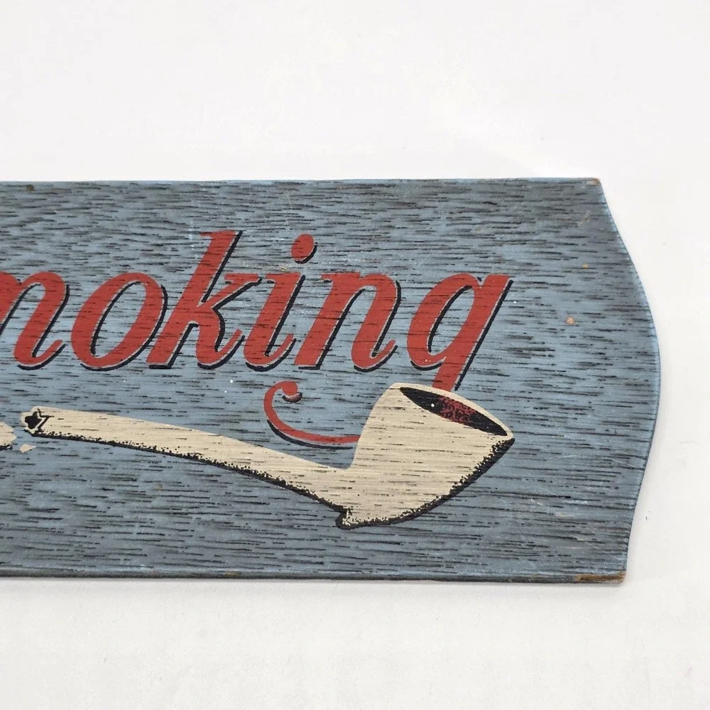 Vintage No Smoking Wood Wall Hanging Sign Plaque Art 1967 Yorkraft York PA 12
